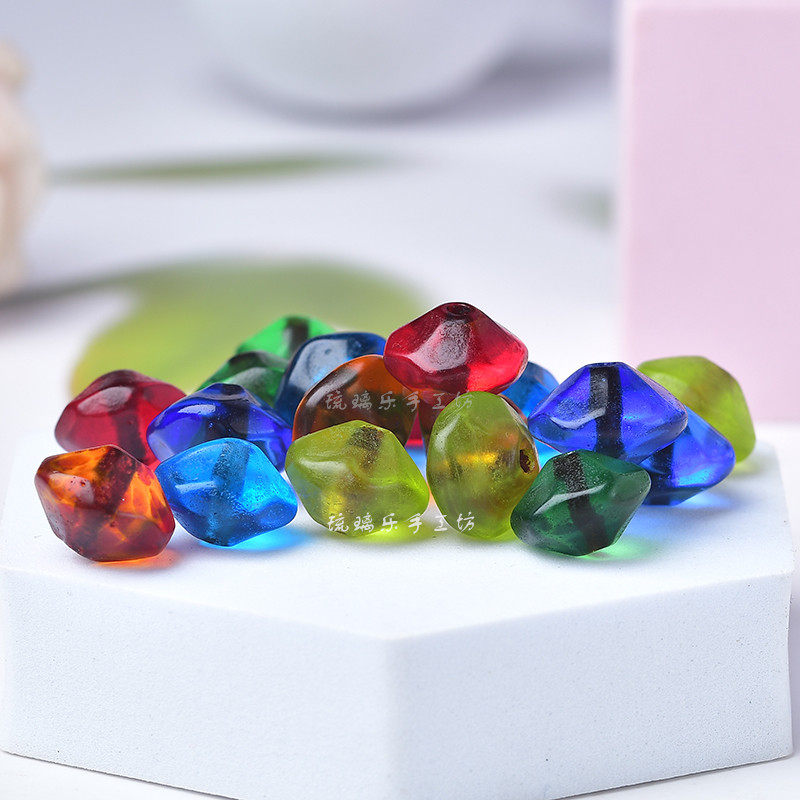 凡士林老琉璃飞碟散珠 diy手链项链绳编织手工材料配饰16×12毫米