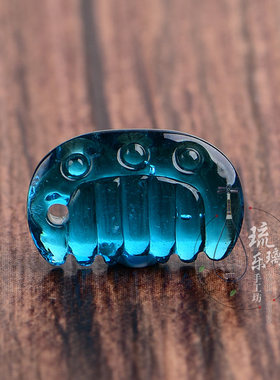 diy琉璃小梳子背云耳坠配饰散珠