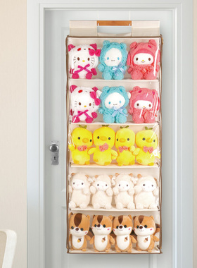 家用宿舍挂包袋衣橱门后多层包包整理架玩具布偶拉链防尘收纳神器