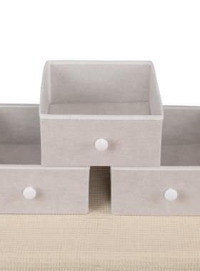 三件抽屉式收纳箱家用可折叠布艺整理箱衣柜收纳盒宿舍床底储物箱