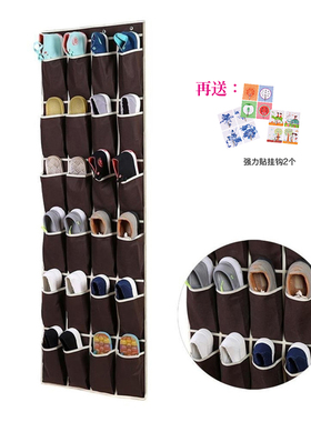 家居多功能门后免钉收纳挂袋卧室房间拖鞋整理架客厅墙挂式耐脏袋