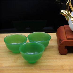 小戏骨红楼梦妙宝玉同款茶杯仿碧玉茶碗玉杯家用办公酒杯功夫茶具