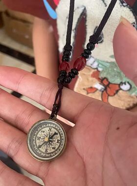复古金属磁吸指南针钥匙扣定制