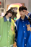 2026冬季新款情侣港风原创小熊毛呢棒球夹克外套GJ25-P115，男装夹克，电商B277(原6028)