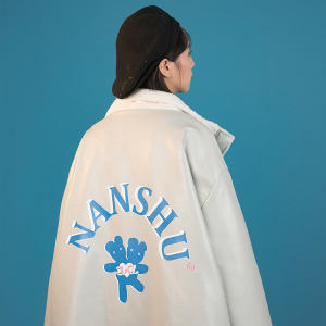 2026冬季新款港风羊羔毛两面穿棉衣夹克男女外套黑 GM01-P135图片