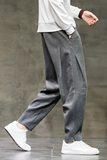 2026冬季新款风小脚加厚解构宽松休闲裤萝卜裤灰K108-P55，男装休闲裤，电商B277(原6028)