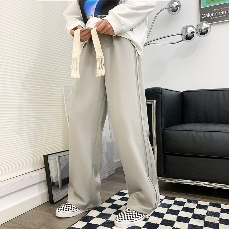 2025春夏新款港风麦穗抽绳立体剪裁运动裤休闲裤卫裤灰GK163-P50,男装休闲裤,电商B277(原6028)