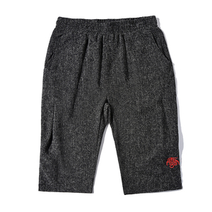夏季新款男装中国风宽松七分裤休闲裤刺绣小脚裤黑无影墙 K50-P45图片