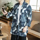 2026夏季新款风衣风男防晒衣仙鹤中长款披风F08-P55咖啡厅，男装防晒衣，电商B277(原6028)