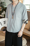 夏季新款男装风仙鹤印花短袖上衣薄款T恤灰色T11咖啡厅，男装T恤，电商B277(原6028)
