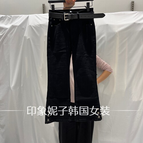 韩国进口高腰显瘦直筒牛仔裤