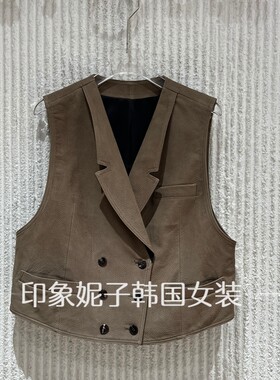 2026秋季新款名媛风双排扣马夹