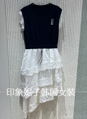 欧洲站2026夏季蕾丝蛋糕连衣裙