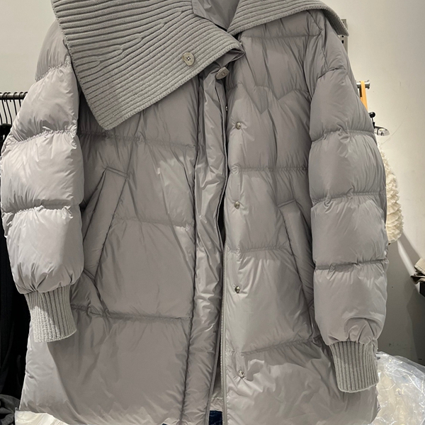 欧洲站2025冬季新款针织大翻领