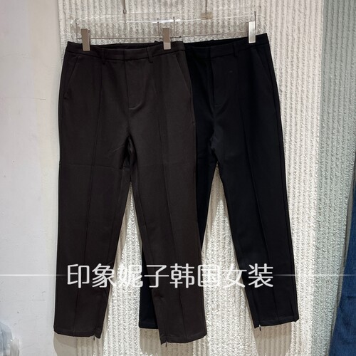 ph23直筒显瘦黑色休闲裤女