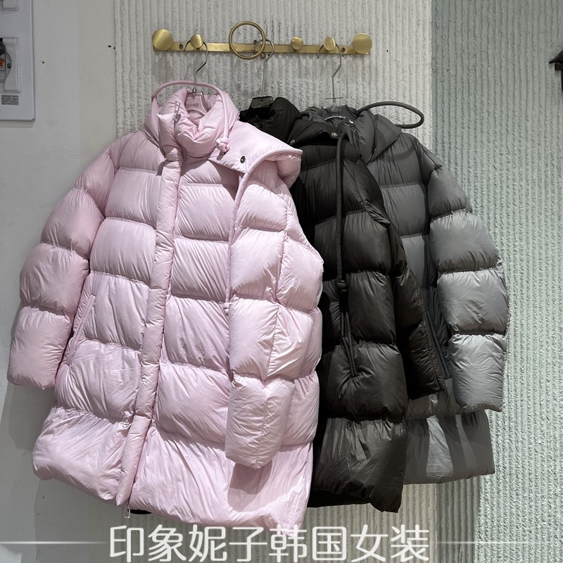 欧洲站2025冬季新款ph23百搭连帽抽绳中长款白鹅绒羽绒服外套6356,女装/女士精品,短外套,淘宝优惠券,粉丝福利购,淘宝优惠卷