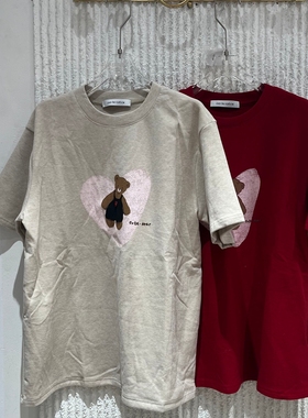 欧洲站2025冬季新款over时尚宽松百搭卡通印花短袖T恤女上衣63718