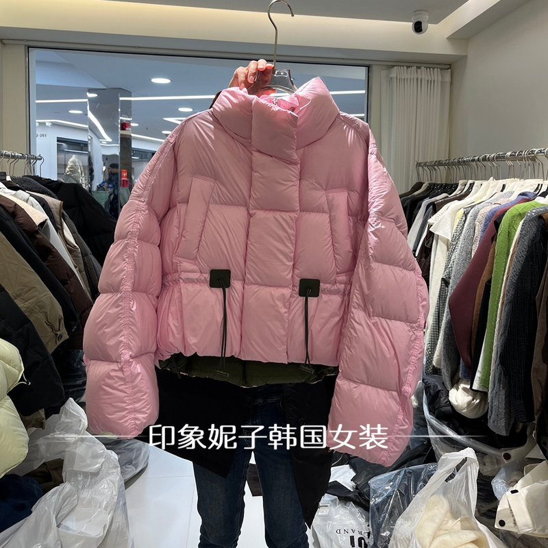 欧洲站现货2025冬季新款短款羽绒服女立领面包服保暖显瘦百搭外套