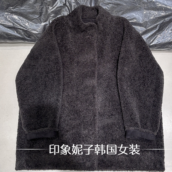 欧洲站2025冬季新款羊羔毛短外套