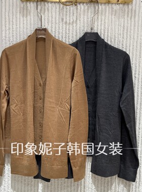 欧洲站秋季新款围裹式针织开衫女