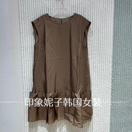 欧洲站2026夏无袖荷叶边连衣裙