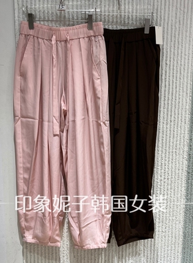 现货欧洲站2026夏季新款宽松显瘦阔腿休闲裤女廓型长裤40091