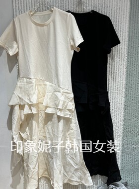 欧洲站2026夏新款荷叶边连衣裙
