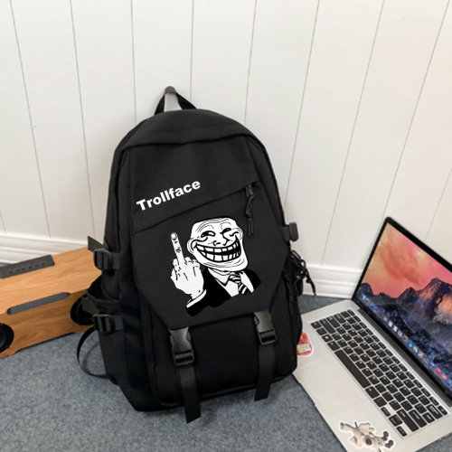 Trollface恶搞巨魔脸双肩书包