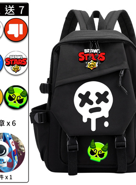 荒野乱斗书包BrawlStars红拇指游戏周边初中小学生双肩背包艾德加