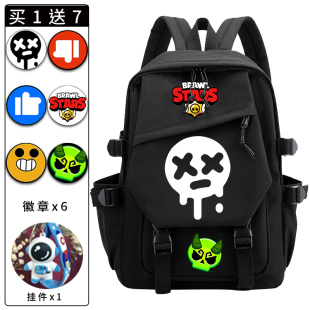 荒野乱斗书包BrawlStars红拇指游戏周边初中小学生双肩背包艾德加