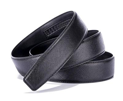 男士牛皮皮带不带头自动扣