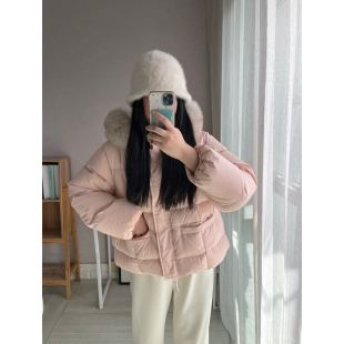 SA小树2025冬新国标90白鸭绒保暖羽绒服女狐狸毛领加厚短款外套潮