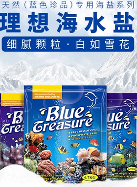 蓝色珍品海水鱼缸 LPS盐海水盐海盐珊瑚盐fot鱼盐海盐SPS水族缸