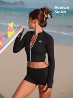 BEARUN SWIM Long-sleeved Sun Protection two-piece swimsuit for women 2026 Seaside Beach Yoga material Surf bikini thumbnail 8