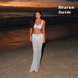 女2025度假风泳装 温泉比基尼套装 高级感分体泳衣裹裙 SWIM BEARUN