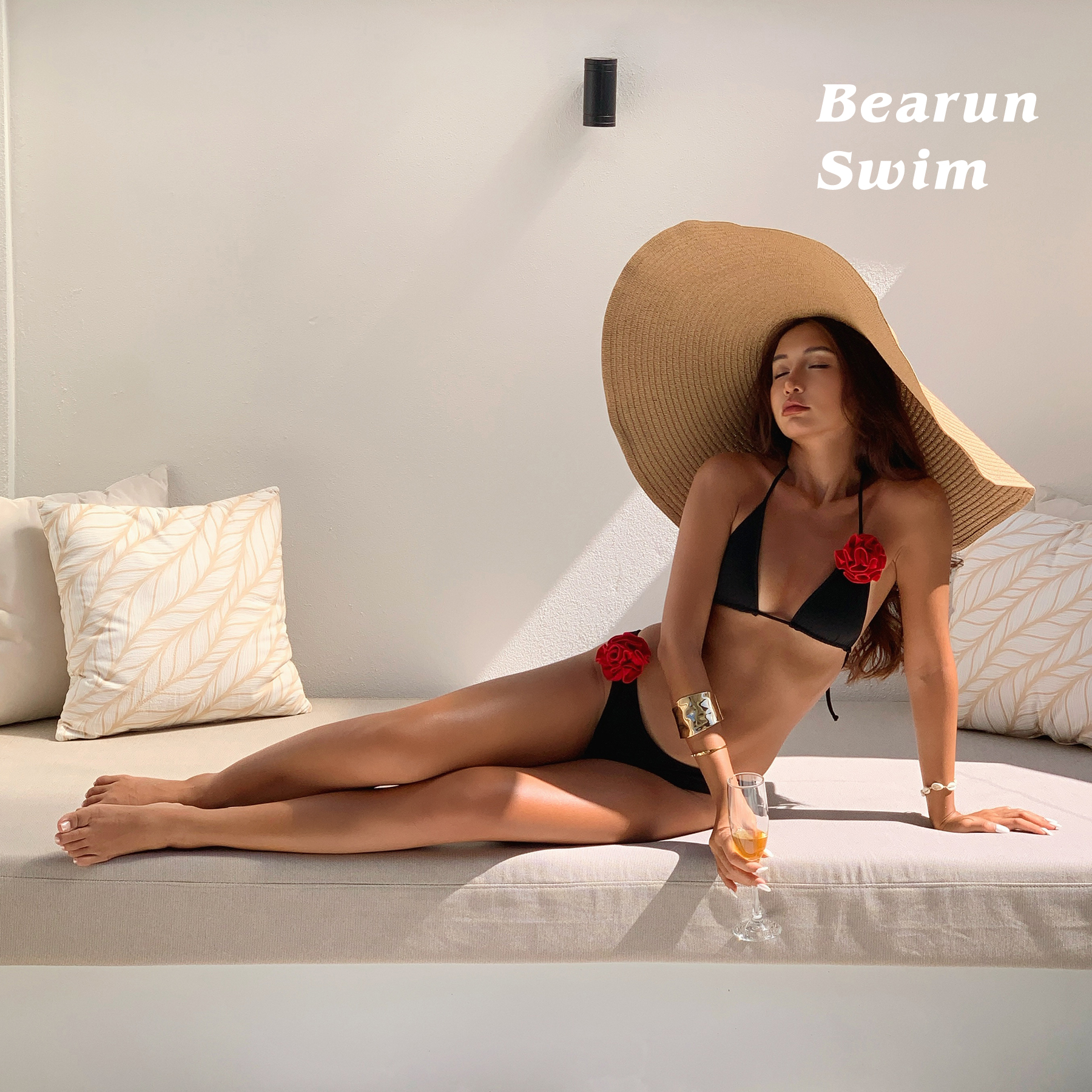 BEARUN SWIM 海边沙滩比基尼套装2025新款挂脖泳装分体泳衣两件套