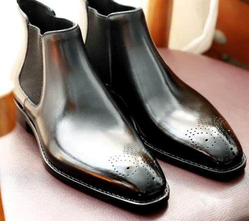 套筒男士保暖切尔西靴定制