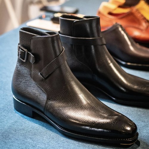 焦特布尔靴固特异手工皮鞋