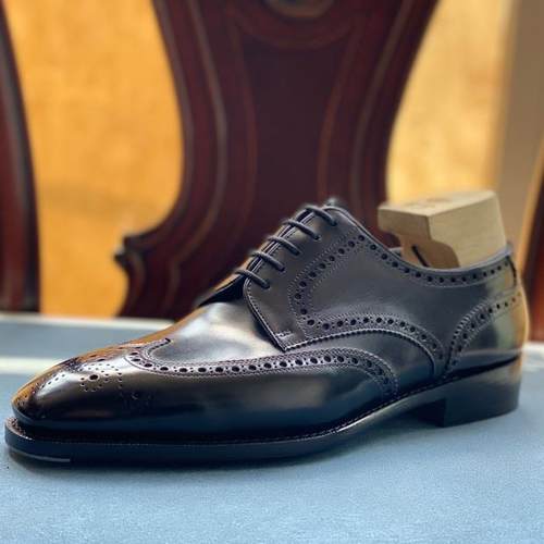 男鞋德比正装燕尾雕花夏天透气