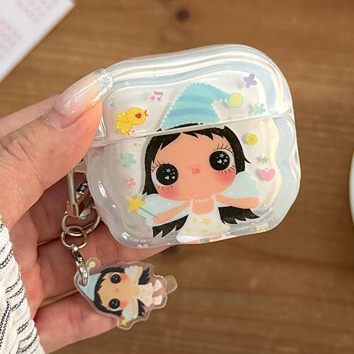 ins可爱天使魔法棒小玉女孩airpods4保护套airpod3适用苹果pro3耳机壳二代无线蓝牙第三代2代airpodpro四代