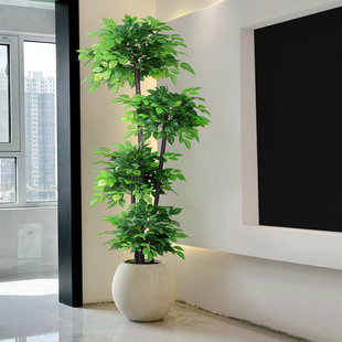 仿真绿植幸福树客厅大型盆栽室内轻奢装饰花仿生植物落地摆件假树
