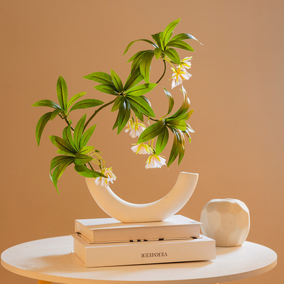 仿真绿植客厅高级感仿生花餐桌装饰品花艺摆件直播间假花摆设盆栽