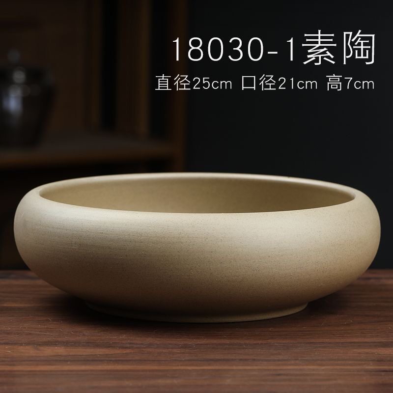 水仙花盆陶瓷大号家用室内无孔铜钱草一叶莲碗莲盆多肉大口径水培