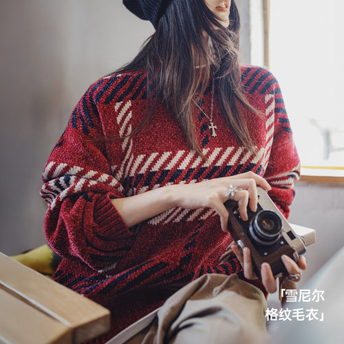 雪尼尔圣诞毛衣厚实保暖不起球