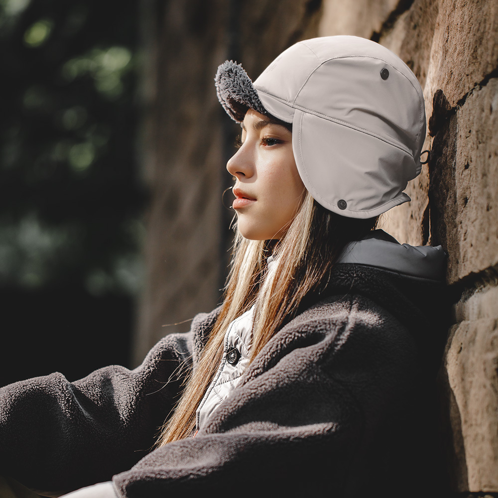 羊羔毛保暖护耳帽棒球帽马登女装