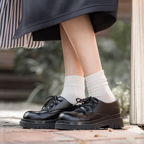 马登英伦风厚底增高德比鞋