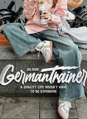 马登复古休闲运动小白训练鞋阿美咔叽百搭日常平底德训滑板鞋女秋