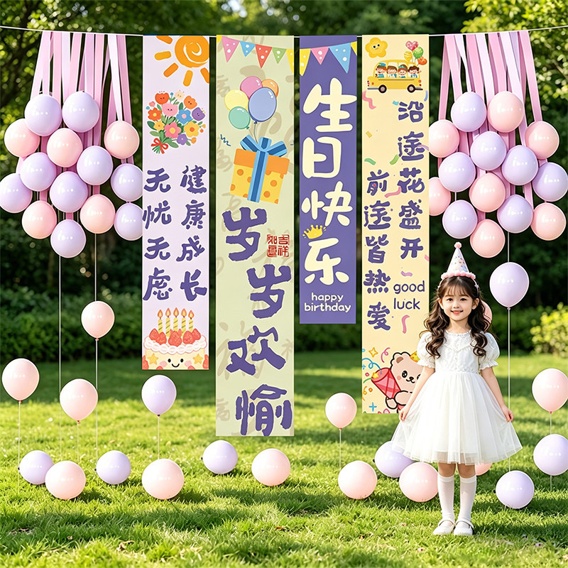 【豪华版生日布置套装超好看】图片