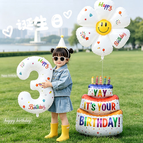 【超有氛围的户外生日气球】