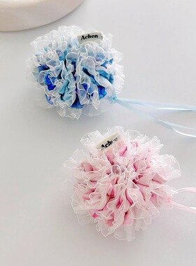Achen｜迷你绣球  独家原创手作绣球小众发圈可爱挂件儿童头绳